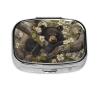 IYOVI Black Bear cub Sleeping Printed Pill Box/Pill Case Portable Square Pill Box, Pill Case for Purse Pill Box Travel, 2.2x1.6in view 1