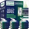 OPTEEL Adult Wipes For Elderly - 8"x13" Extra Large & Soft Wet Wipes for Adults Bathing - Incontinence Disposable Washcloths, Vitamin E & Aloe Infused for Men & Women 720ct (12 Packs of 60) view 1