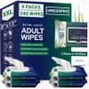 OPTEEL Adult Wipes For Elderly - 8"x13" Extra Large & Soft Wet Wipes for Adults Bathing - Incontinence Disposable Washcloths, Vitamin E & Aloe Infused for Men & Women 240ct (4 Packs of 60) view 1