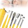 CAJDEOPYE Earwax Cleaner Tool Set,2024 Upgrade Stainless Steel Ear Cleaner Sets,Household Portable Manual Ear Wax Removal Kit for Men and Women /1457, Yellow, 464895 view 1