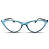 2SeeLife Small Cat Eye Reading Glasses for Women  Narrow-Medium Fit, Sturdy Frame, Spring Hinges, Premium Funky Readers, Turquoise, +1.25 view 1