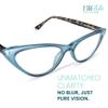 2SeeLife Small Cat Eye Reading Glasses for Women  Narrow-Medium Fit, Sturdy Frame, Spring Hinges, Premium Funky Readers, Turquoise, +1.25 view 2