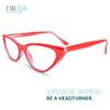 2SeeLife Small Cat Eye Reading Glasses for Women  Narrow-Medium Fit, Sturdy Frame, Spring Hinges, Premium Funky Readers, Red, +2.75 view 4