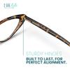 2SeeLife Small Cat Eye Reading Glasses for Women  Narrow-Medium Fit, Sturdy Frame, Spring Hinges, Premium Funky Readers, Brown Tortoise, +2.00 view 4