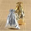 100pcs Multi Size Gold Silver Drawstring Gift Bag Suitable For Jewelry Packaging Bags Wedding Party Decoration Bag(Gold bag,20x30cm) view 3