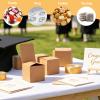 50pcs Mini Gift Boxes, Brown Tiny Cardboard Boxes,Paper Gift Box With Lids, Crafting Cupcake Boxes, Folding Retro Gift Boxes Craft Carton Set For Christmas Wedding view 4