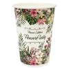 ONETIMEPACK Flower Party Paper Cups for Hot Cold Drinks, Disposable Drinking Tea Coffee Cups for Birthday Supplies (50, 13 oz) view 1