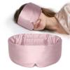Zenssia Satin Sleep Mask for Women and Men, Lightweight Padded Eye Mask with Adjustable Strap, Comfort Blackout for Travel and Nap - Light Plum view 1