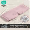 Zenssia Satin Sleep Mask for Women and Men, Lightweight Padded Eye Mask with Adjustable Strap, Comfort Blackout for Travel and Nap - Light Plum view 3