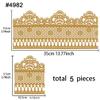 Funshowcase Ready to Use Edible Cake Lace Lattice with Small Daisy Golden 14-inch 5-piece Set view 3