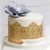 Funshowcase Ready to Use Edible Cake Lace Lattice with Small Daisy Golden 14-inch 5-piece Set view 4