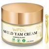 Organic Wild Yam Cream with Red Clover, Moisturizing Cream for Women, Includes Applicator (2.3 Ounce) view 1