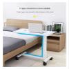 ZGSXQT Overbed Table Overbed Table Wheels Bedside Desk C-Shaped Base Laptop Desk Home Office Side Table Mobile Table Workstation Mobile Overbed Table with Castors for Bedroom, Living Room, Sof view 3