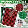 Buffalo Plaid Wrapping Paper - 240 Sheets, Red, Green, White, Black - 20x20 inch - Gift Wrapping, DIY Gift Bags, New Year Decor view 3