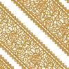 Large Pre-Made Ready to Use Edible Cake Lace Rose Blossom Golden 14-inch 5-piece Set view 1