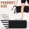 Hoolerry 2 Pcs Lymphedema Compression Wraps Calf Adjustable Brace 5 Strap Leg Wraps for Lymphedema Swollen Calf Garment Brace for Edema, Venous Insufficiency, Varicose Veins(Beige, Black,2xl) view 2