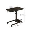 LINGMI Mobile Height Adjustable Laptop Desk with Mouse Pad, Portable Laptop Desk Rolling Tiltable Table with Small Side Table for Couch,Rolling Computer Stand view 2
