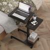 LINGMI Mobile Height Adjustable Laptop Desk with Mouse Pad, Portable Laptop Desk Rolling Tiltable Table with Small Side Table for Couch,Rolling Computer Stand view 4
