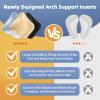 ZAIWOO Arch Support Inserts Women for Flat Feet, Gel Arch Inserts for Plantar Fasciitis Relief, Non-Slip Arch Support Pads, Two-Option of Different Heights view 4