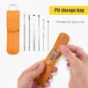 Ear Cleaner Kit for The Whole Family,2026 Earwax Cleaner Tool Set Ear Cleaning Kit with Pu Leather Case,Portable Ear Cleaner Earwax Removal Tools for Home Traveling (Yellow) view 3