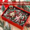 Knitgrip 2lb Christmas Basket Stuffers Metallic Red Green Crinkle Cut Paper Shred Filler Merry Christmas Tree Snowflake Elk Confetti Packaging Raffia Stuffers view 2