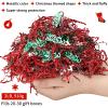 Knitgrip 2lb Christmas Basket Stuffers Metallic Red Green Crinkle Cut Paper Shred Filler Merry Christmas Tree Snowflake Elk Confetti Packaging Raffia Stuffers view 3