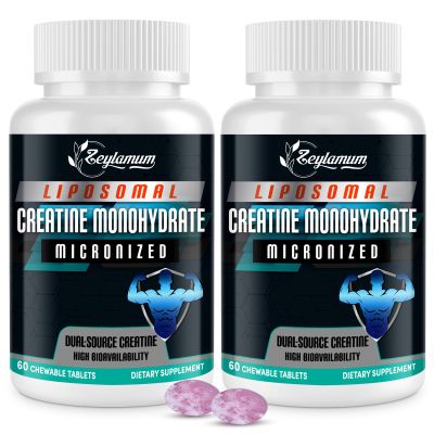 Zeylamum Creatine Chews Tablets for Men & Women, Creatine Monohydrate, 99% Absorption with Liposomal & Micronized, 60 Servings