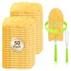 50 Pack Duster Refill for Swiffer Duster, 360 Heavy Duty Duster Kit with 2 Handle, Multi-Surface Disposable Dusters Refills for Cleaning Corner, Furniture, Car, Blinds view 1