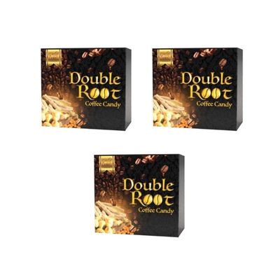 3 Boxes Double Root Coffee Candy Sweets Arabica Cafe Bonbons Energy Support (10 Pcs/Box)