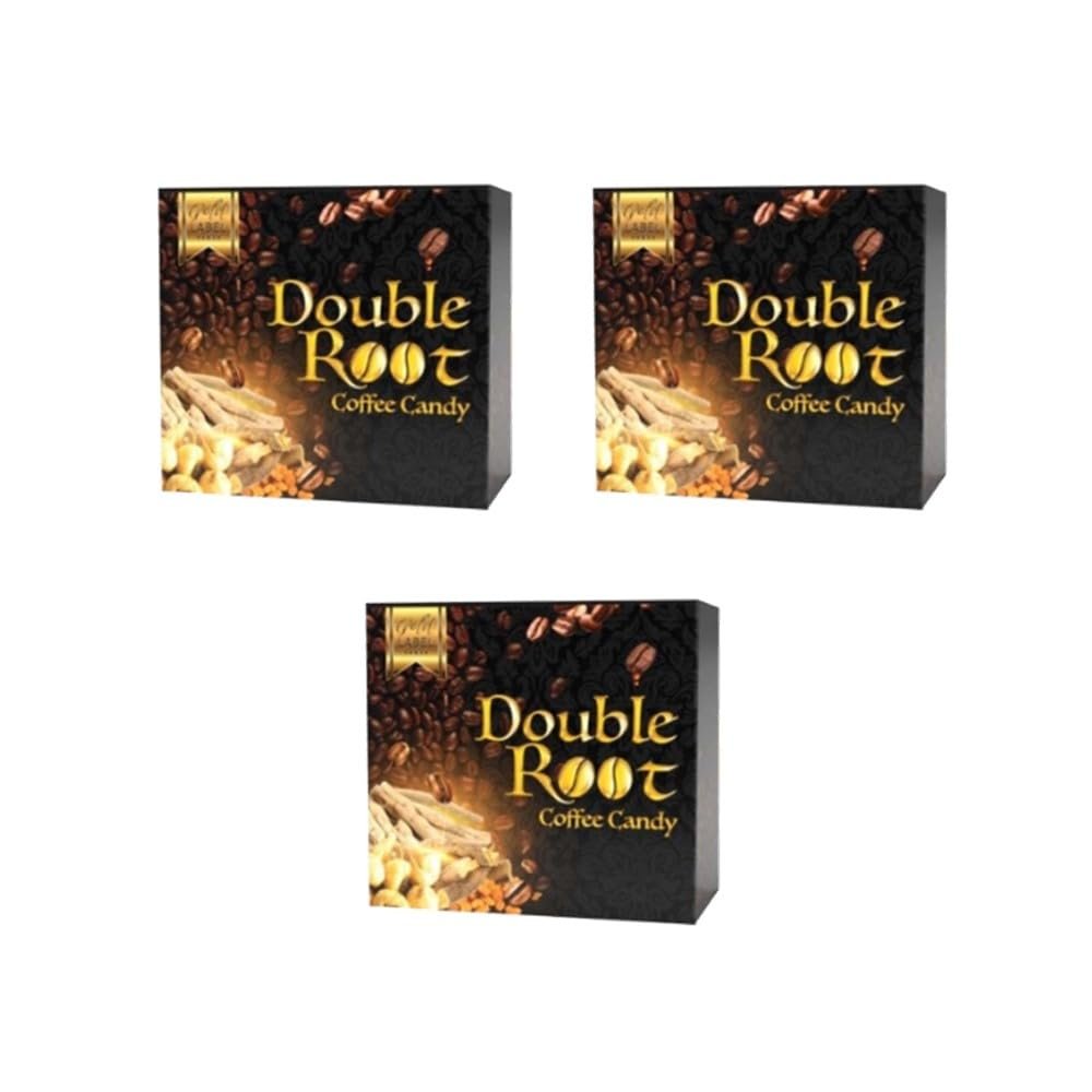 3 Boxes Double Root Coffee Candy Sweets Arabica Cafe Bonbons Energy Support (10 Pcs/Box)