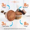Low Carb Lemon Muffins 6 Pcs (1-Pack) by Carb-o-licious - Delicious Keto Mini Muffins with Only 2 Net Carbs, 9g Protein - Sugar Free Cupcake Style Healthy Snack Made, Almond Flour, Low-Carb Treat view 3