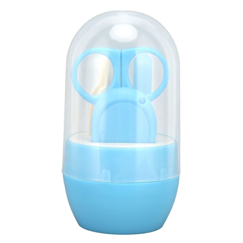 Baby Nail Scissors, Baby Nail Clippers 4 in 1 Baby Nail Care Set Kids Nail Clippers with Cute Case,Baby Nail Clipper,Scissor,Nail File & Tweezer for Newborn,Infant,Toddler,Kids