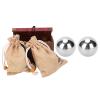 Baoding Balls, Metal Balls Solid 304 Stainless Rehabilitation Exercise Fitness Massage Tool 2Pcs Hand Steel Ball Steel Balls 50mm Dia view 1