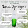 ADVANCED ASCENT Green Glass 1 oz with Nasal Sprayer - EMPTY, Refillable, Travel Size, Quality Glass! (6 Pack) view 4