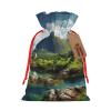 AOLXDE Norway Islands Drawstring Christmas Gift Bags Gift Packaging Pouches Party Supplies Goodie Bags Bag view 1