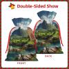 AOLXDE Norway Islands Drawstring Christmas Gift Bags Gift Packaging Pouches Party Supplies Goodie Bags Bag view 3
