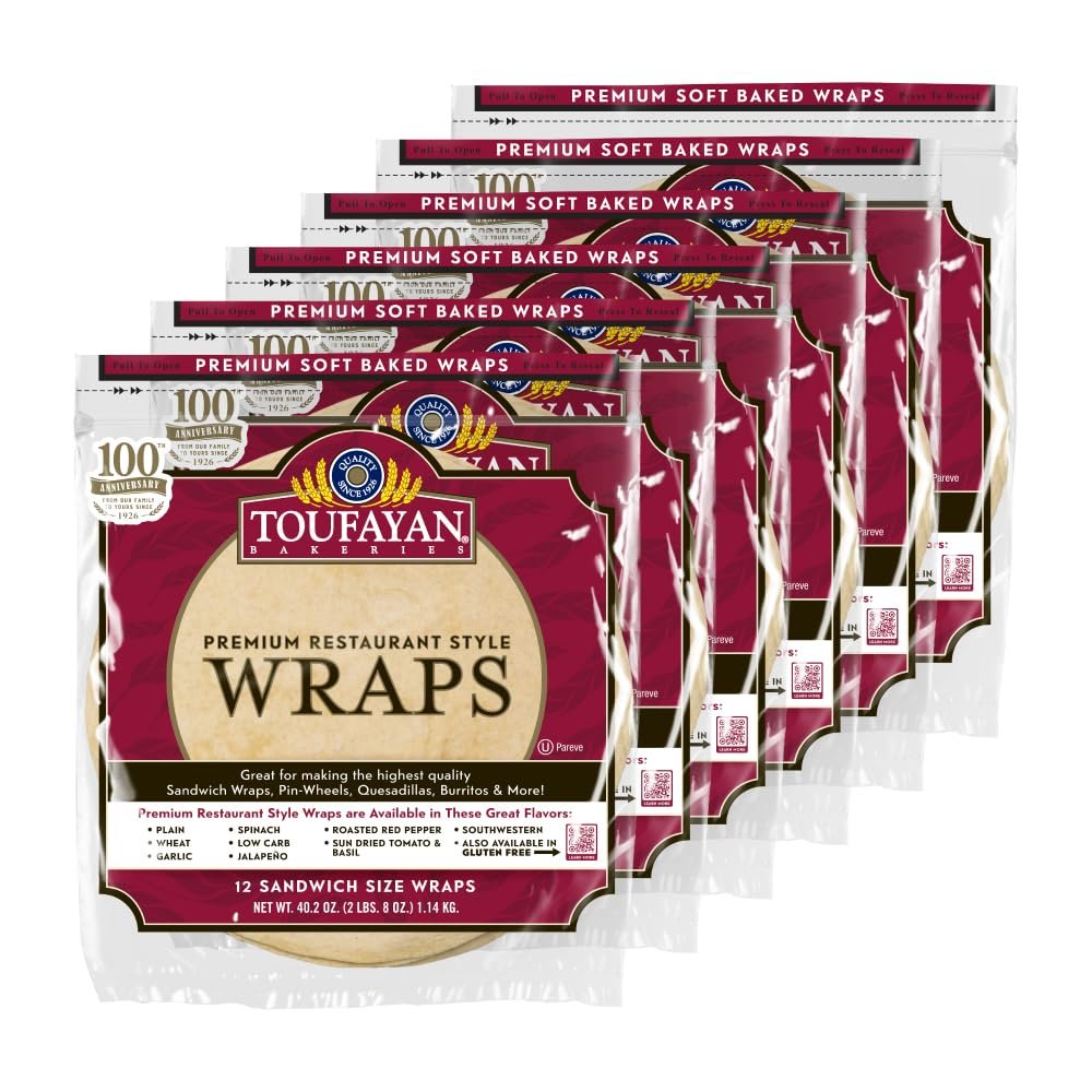 Toufayan Foodservice Wholesale Wraps (6-Pack, Plain)
