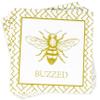 100 Bee Buzzed Cocktail Beverage Napkins Disposable Paper Gold Honey Bumble Bees Dessert Napkin for Spring Summer view 4