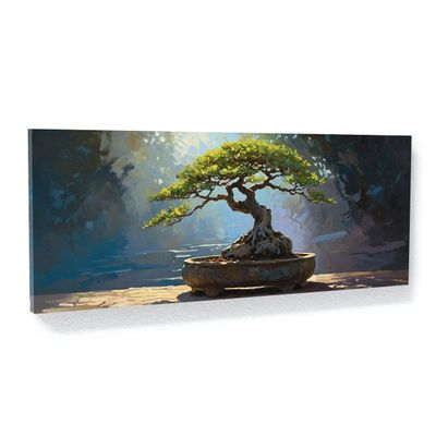 Sense Canvas Bonsai Tree Dappled Bonsai Glow 66 Canvas Art - Home Decor Wall Art Print Poster Painting X-Large 60x24 / 1.5"