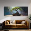 Sense Canvas Bonsai Tree Dappled Bonsai Glow 66 Canvas Art - Home Decor Wall Art Print Poster Painting X-Large 60x24 / 1.5" view 3
