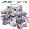 1 LB Amethyst Banded - Natural Raw Stones for Tumbling, Cabbing, Fountain Rocks, Decoration, Polishing, Wire Wrapping, Wicca & Reiki, Gemstone, 1 Inch+ Size, 2000+ Carat view 2