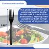 7.25" Heavy Weight Plastic Black Forks/Individually Wrapped- Pack of 1000ct view 3