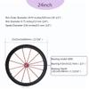 1 Pair of 24inch Sport Wheelchair Rear Wheels, Wheelchair Wheel Replacement, Bearing 12.7mm (1/2"), Quick Release Pneumatic Tires view 3