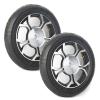 12 1/22 1/4 Rear Wheels for Wheelchair, 12 Inch Pneumatic Rubber Tire, Electric Wheelchair Accessories, Anti-Slip Rubber Wheel, Alloy Hub, Casters Rollers (Color : Black (Set of 2)) view 1