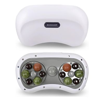 Automatic Abdominal Massager, Electric Bianstone Tummy Kneading Instrument, Positive and Negative Kneading/3 Gear Temperature Adjustable, for Increase Gastrointestinal Motility