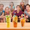 24 Pcs Sports Party Straws, Plastic Straws For Themed Parties, Birthdays, Sports Game Celebrations, Football-Themed Straws, Reusable Ball Sports Drinking Straws view 2
