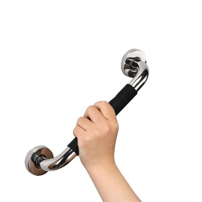 11.8 Inch 304 Stainless Steel Anti-Slip Assist Grab Bars Elderly Senior Safety Shower Handle Handicap Bathroom Stairway Wall Handrail Padded Hand Armrest for Pregnant Women Toilet Mounted Bath Grips