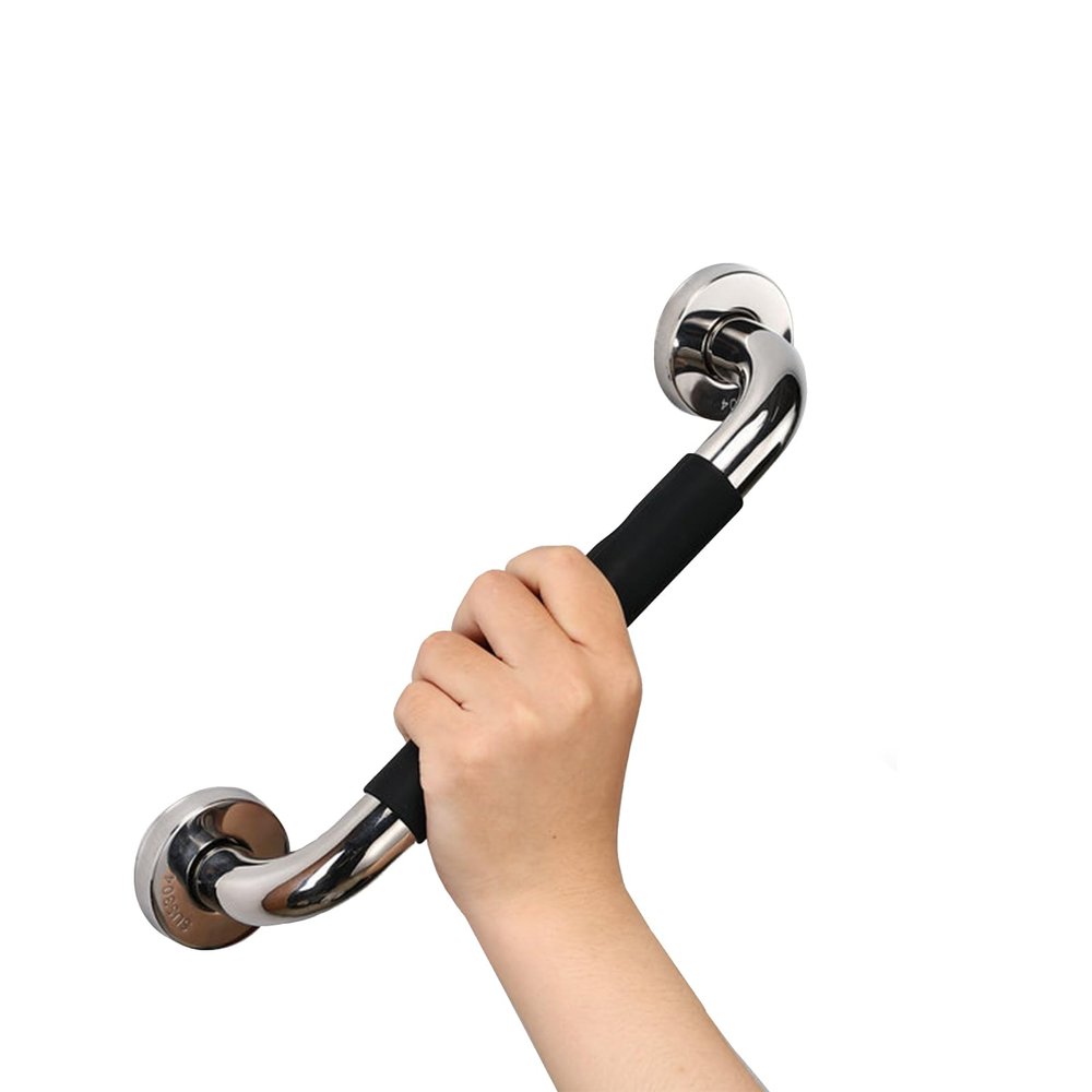 11.8 Inch 304 Stainless Steel Anti-Slip Assist Grab Bars Elderly Senior Safety Shower Handle Handicap Bathroom Stairway Wall Handrail Padded Hand Armrest for Pregnant Women Toilet Mounted Bath Grips