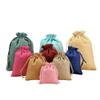 10pcs/lot Solid Color Drawstring Bag Suitable For Gift Bag Jewelry Cosmetics Wedding Packaging Bag(Sky blue) view 2