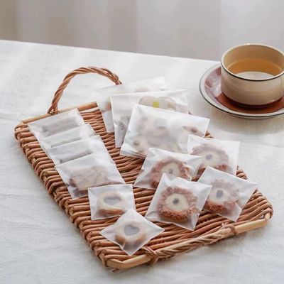 100 Pcs Frosted Semi-Transparent OPP Bags - Suitable for Packaging Cookies, Chocolate, Candy, Desserts, Snack Packs, Bread, Gift Wrapping - Self-Adhesive Mini Bags (3.1 x 3.9 inches)